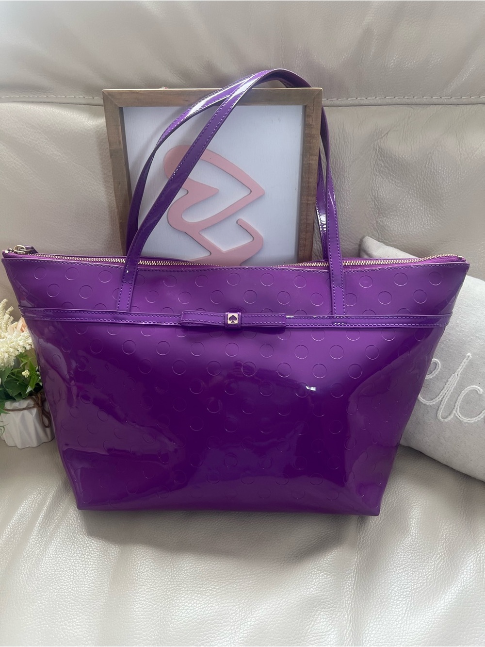 Purple Kate Spade Camellia Street Sophie Tote